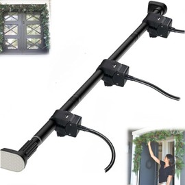 Garland Hangers for Front Door - Adjustable Fits 32"-67" Width Doors, Metal Heavy-Duty Christmas Garland Door Holder for Wreaths, Lights & More, Easy Installation (Black, 32" - 40")