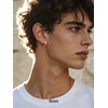 PROSTEEL Hoop Earrings for Men, 9mm Stainless Steel Small Silver