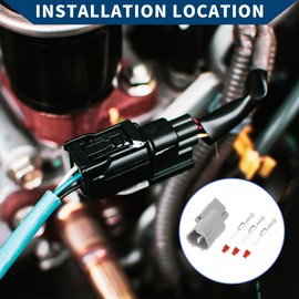 Hihaha No.9098011015 Headlight Fog Lamp Connector Plug for Toyota/Inner Male Wire Terminal Connector/Waterproof Plastic 2.2mm Series / 1 Set Gray 3 Pin