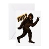 CafePress Bigfoot Sasquatch Yetti Sup Matte Folded Greeting Card Matte