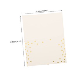 iplusmile 50pcs Gold Foil Dots Name Cards Elegant Table Tent Cards for Weddings Parties Events Rustic for Guest Names Table Numbers Easy to Write Display