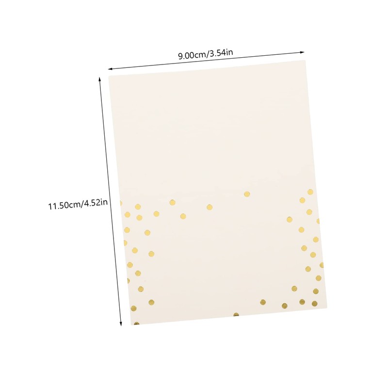 iplusmile 50pcs Gold Foil Dots Name Cards Elegant Table Tent
