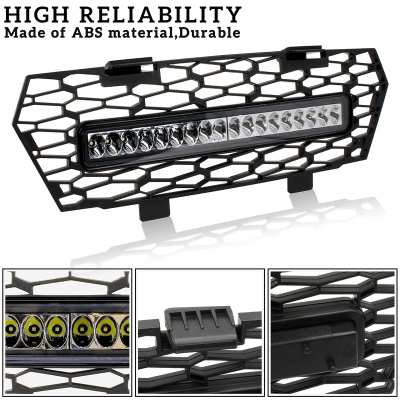 SAUTVS Mesh Grille with LED Spotlight for Polaris General 1000/