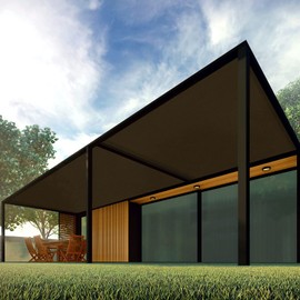 Patio Paradise Sun Shade Cloth 6/8/12 FT Fabric Roll Tarps Pergola Replacement Cover Shade Canopy Sail Screen for Outdoor Backyard Deck Porch, Brown, 12' x 30'