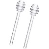 2Pcs Clear 6" Glass Honey Dipper Sticks Stirring Sticks Server