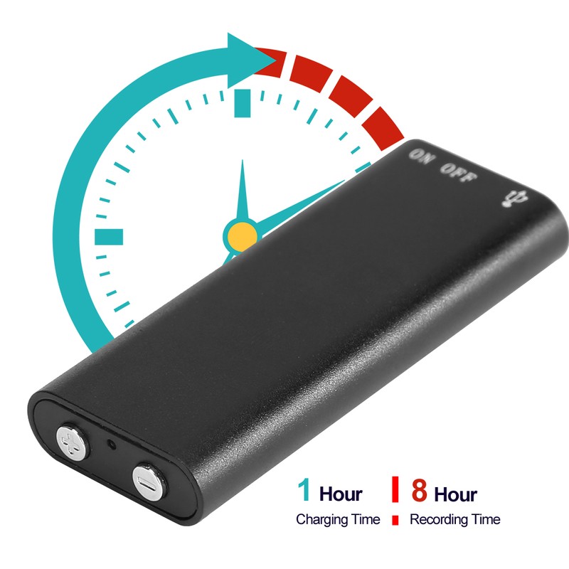 Portable Noise Reduction HD Digital Mini Sound Voice Recording 8G