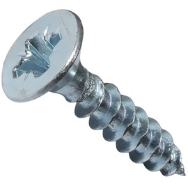 AERZETIX - C44806 - Set of 100 - Wood Screws - Diameter 4 x 20 mm - Galvanised Steel - Countersunk Head - Pozidriv Cross Recess - Silver Colour