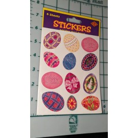 beistle Vintage Stickers Beistle Easter Stickers Easter Eggs New In Pack 4 Sheets