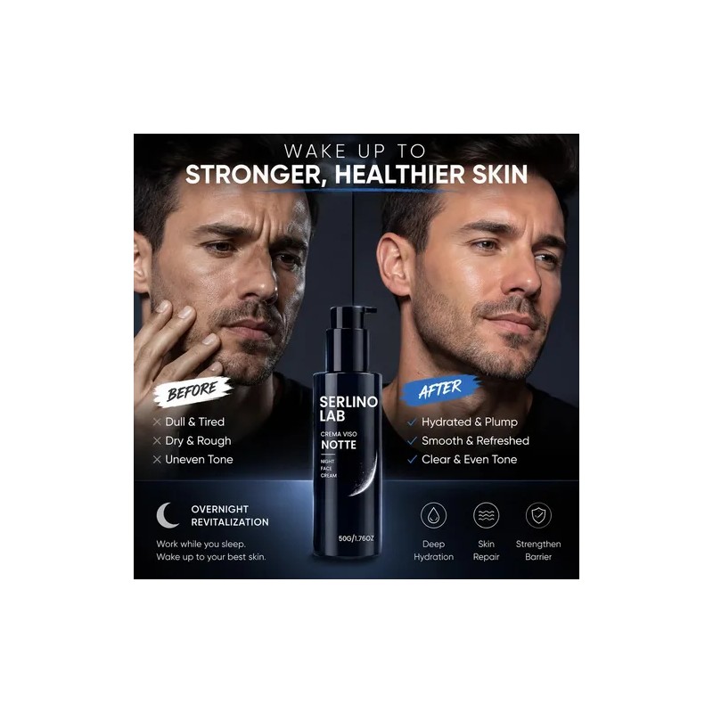 1pcsserlino Lab For Men Crema Facial Noche