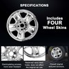 Glossy Black Wheel Skins Compatible with Honda CRV 2012 2013
