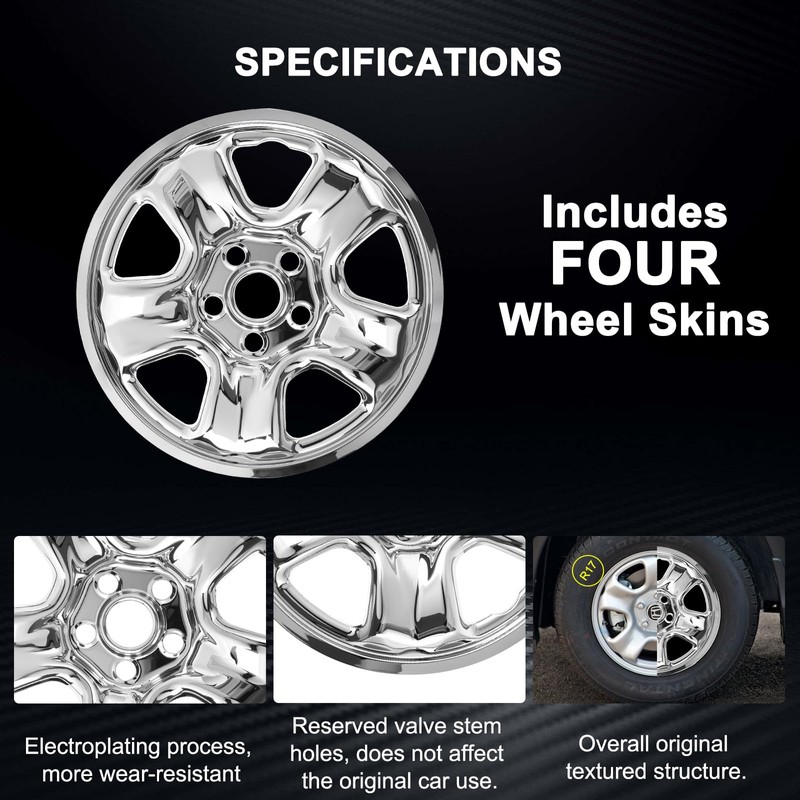 Glossy Black Wheel Skins Compatible with Honda CRV 2012 2013