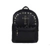 Mini Gothic Metal Cross GOTHX Stud Black Backpack Rucksack |