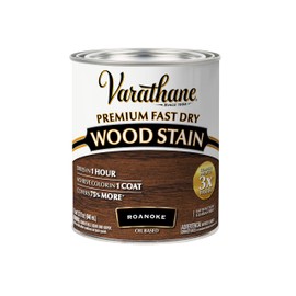 Varathane Premium Fast Dry Wood Stain | 1 Hour Dry Time | 1 Coat Color | Interior Wood Stain | Furniture, Cabinets, Doors, Trim | Quart | Roanoke
