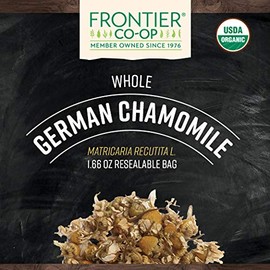 Frontier Co-op Frontier Co-op Organic Chamomile Flowers, Whole - 1.66oz Bag, Dried, Perfect for Organic Chamomile Tea, Skincare Uses and More, Kosher