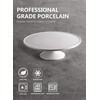 Sweese 709.101 12-Inch Porcelain Cake Stand, Round Dessert Stand, White