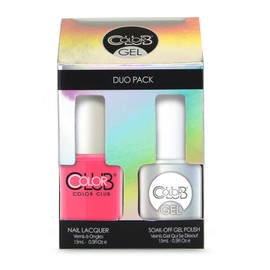 Color Club Jackie OH! Gel and Lacquer Duo Polishes, Hot Pink Color, .5 fl oz Each (15 mL)