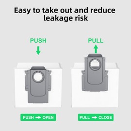 8 Pack Dust Bags Compatible with Roborock Q Revo, Qrevo Pro, Qrevo S, Qrevo MaxV, Qrevo Plus, Qrevo Master, S8 Max Ultra, S8 MaxV Ultra Vacuum Cleaner, 3.0L Large Capacity Disposable Bags