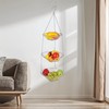 3-Tier Kitchen Wire Storage Basket Hanging Fruit Storage 2 Pack