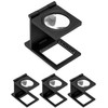 QWORK 4 Pcs Mini 10X Three-Folding Magnifier with Scale, Zinc