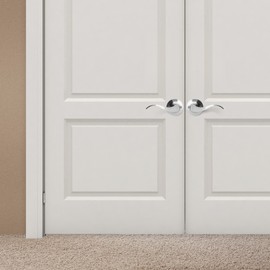 Berlin Modisch Dummy Lever Door Handle [Pack of Two] for Closets with a Satin Nickel Finish, Single Side, Non-Turning Pull Only Classic Series