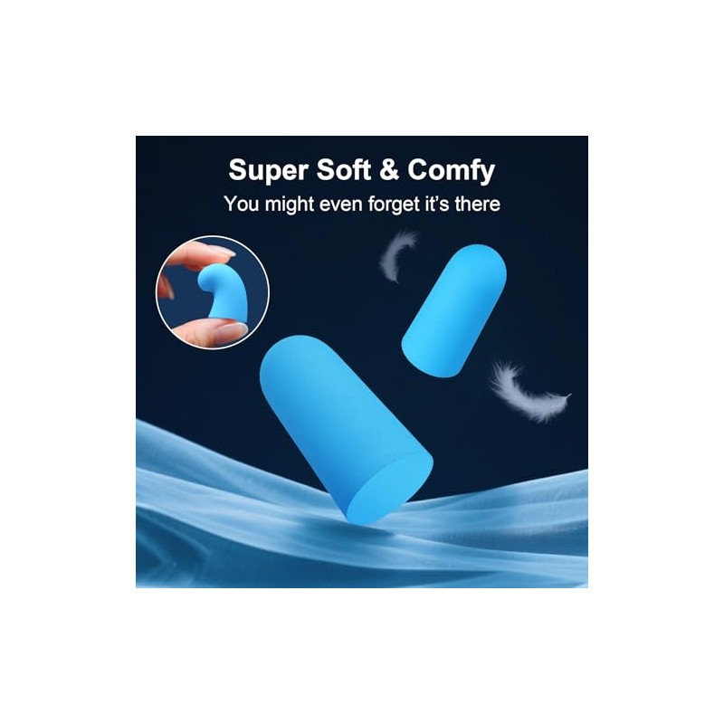 Foam Ear Plug for Sleeping, HOYIO 5 Pair 35dB Soft
