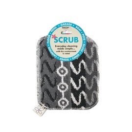 Skoy Scrub, 4-Pack Non-Scratching, Reusable Scrub for Kitchen and Household Use, Environmentally-Friendly, Dishwasher Safe, Monochromatic Colors