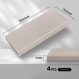 UMIACOUSTICS 4 PCS Acoustic Panels with Hanging Brackets, 2” Thick Fiberglass Sound Proof Panels Removable for Studios, Office, Home Theater Wall- Linen