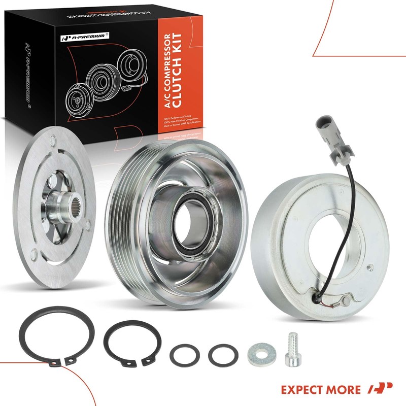A-Premium Air Conditioner AC Compressor Clutch Kit Compatible with Mitsubishi