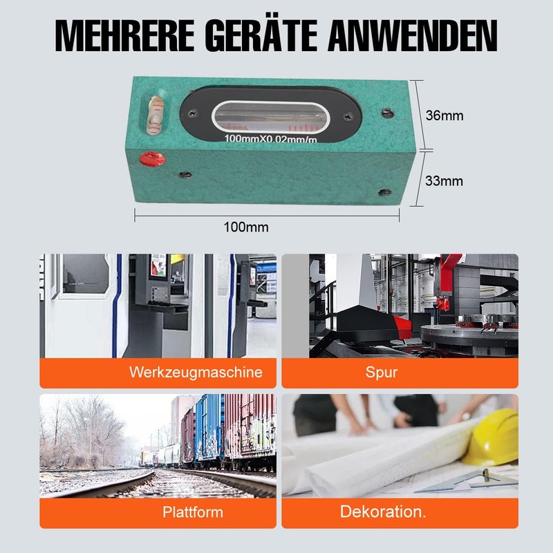 Lfhelper 100 mm Precision Spirit Level Machine Spirit Level Frame