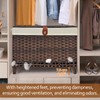 Honjourai Wicker Storage Basket with Lid,Rattan Shelf Basket with Removable