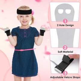 WADY - Juego de Muñequeras de Gimnasia para Niñas y Jóvenes, para Gimnasia, Barra de Protección de la Palma de La Mano, Accesorios Deportivos para Entrenamiento y Ejercicio para Niños (Negro, M)