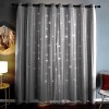 Quioo Store Cortina Blackout De 2 Panel Con Estrellas De
