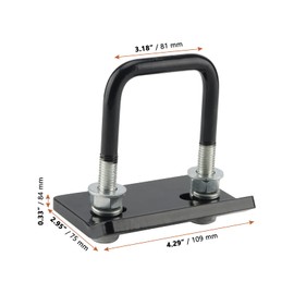 LEXININ 4 Pack Trailer Hitch Tightener, Anti-Rattle Hitch Tightener for 1 1/4 Inch and 2 Inch Hitch, Tow Hitch Stabilizer Clamp, Silver & Black