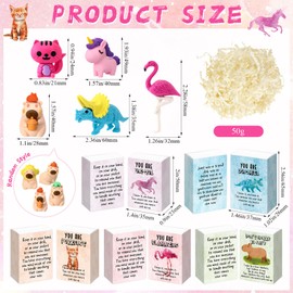 Gaillty 30 Sets Back to School Student Gifts Bulk Emotional Support Animal Erasers Desk Pets Positive Affirmation Puzzle Pencil Eraser Toys with Box Raffia for First Day of School Classroom (Animals)