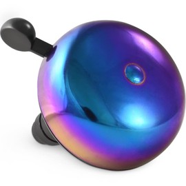 MARQUE Bike Bell for Adults & Kids – Nice, Loud, Crisp Ding Sound Bicycle Bell–Must Have Bicycle Accessories for Mountain MTB, Beach Cruiser, Commuter, Kids Bike–Easy Install on Handlebar (Oil Slick)