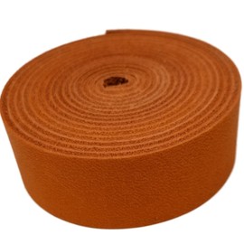Tiras de cuero de 1 pulgada de ancho y 4 oz de grosor de 1/16 pulgadas de grosor (naranja)