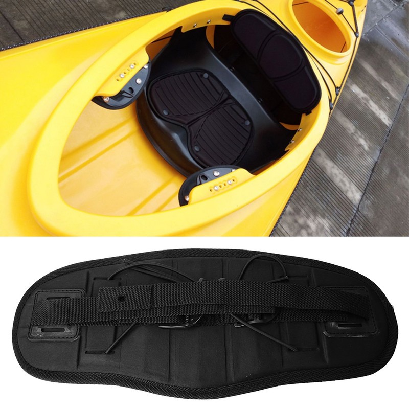 Adjustable Kayak Non slip Canoe Seat Backrest Comfortable Pad Black