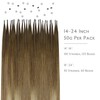 WENNALIFE I Tip Hair Extensions Human Hair, 50g 100s 14