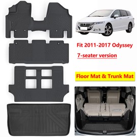 AltraVos Floor Mats & Cargo Liners for 2011-2017 Honda Odyssey TPE All Weather Protection Car Floor Mats with Trunk Mat Waterproof Interior Accessories