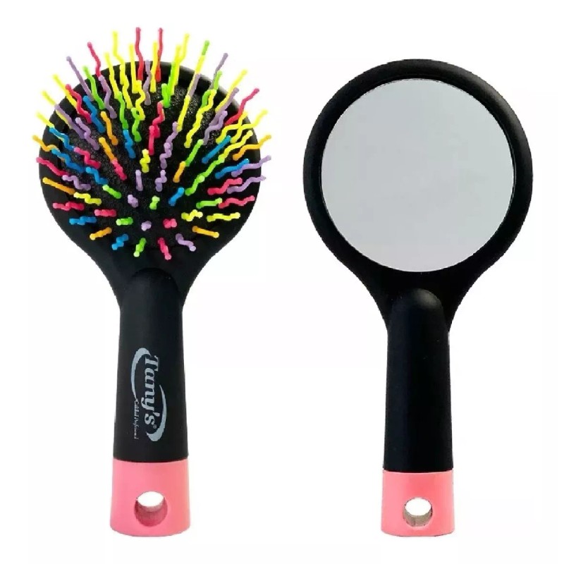 KFMX Cepillo Arcoíris Cerdas Onduladas Cabello Peine De Rizos