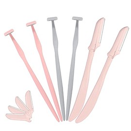 Eyebrow Razor for Women Face Dermaplane Shaving Tool for Men & Women, Face Razor for Peach Fuzz and Hair Removal, 4pcs Replacement Blades Available