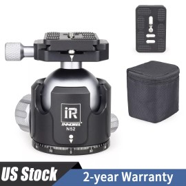 For Canon, For Nikon, Universal INNOREL Low Profile Tripod Ball Head Panoramic CNC Metal Ballhead N52/N44/N36 - N52