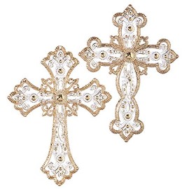 Jeweled Cross Ornament, Assortment of 2