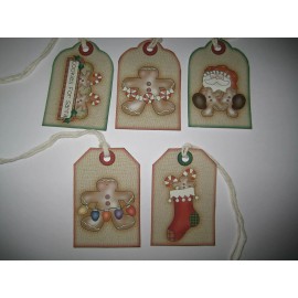 PRIMITIVE SET 10 CHRISTMAS HOLIDAY HANG TAGS (HTT-2)
