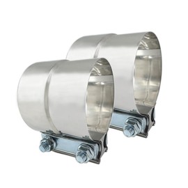 RCCT 63.5 mm Exhaust Pipe Connector 63 mm Stainless Steel Exhaust Clamp Exhaust System Clamps for Exhaust Universal Muffler Clamps Butt Joint Clamps Coupler (Different Diameters, 2.5 Inches)