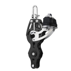 Blue Shark: 57mm Single Fiddle Becket Adjustable Aluminum Cam Block 2320-135