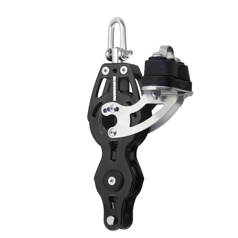 Blue Shark: 57mm Single Fiddle Becket Adjustable Aluminum Cam Block