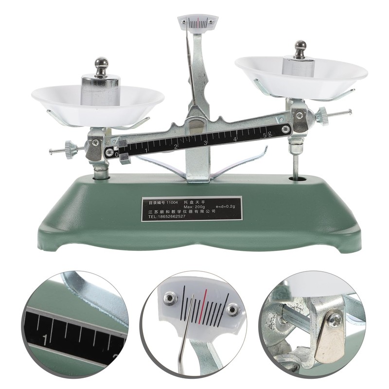 Anneome Laboratory Triple Beam Balance Scale with Weights and Tweezers
