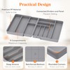 Lifewit Large Silverware Drawer Organizer, Plastic Cooking Utensil Tray for