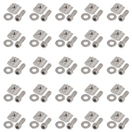 EYPINS 50 x T-Slot Nut M6, T-Nuts Aluminium Profile Connector Set of 3030 M6 Series Nut Slider Kit with Thread, Washer Carbon Steel, European Standard Groove